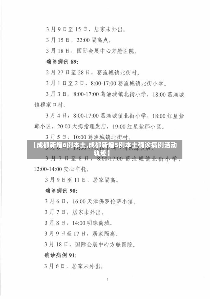【成都新增6例本土,成都新增5例本土确诊病例活动轨迹】-第2张图片