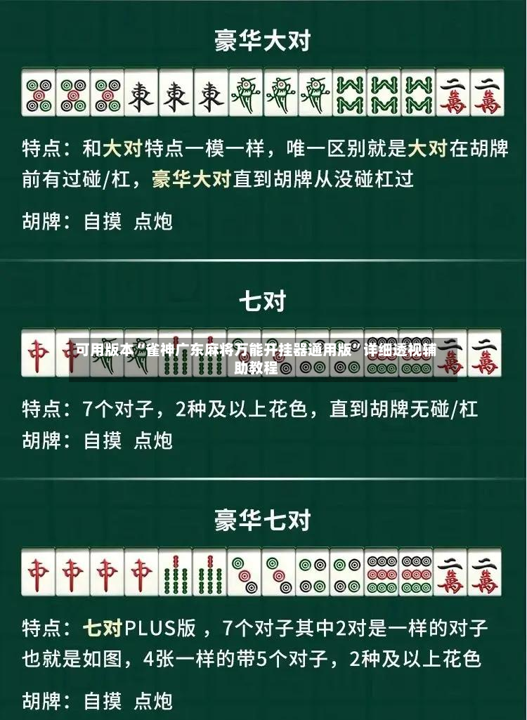 可用版本“雀神广东麻将万能开挂器通用版”详细透视辅助教程-第2张图片