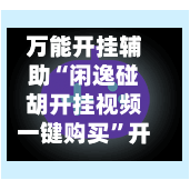 万能开挂辅助“闲逸碰胡开挂视频一键购买	”开挂(透视)辅助-第3张图片