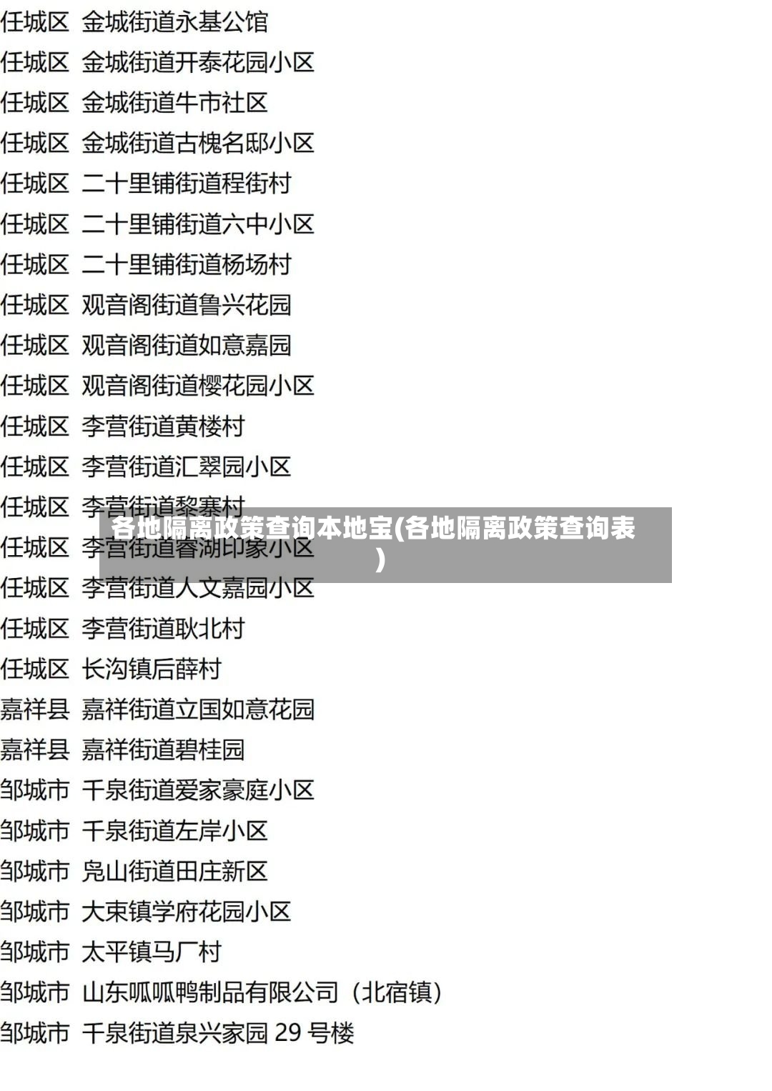 各地隔离政策查询本地宝(各地隔离政策查询表)-第3张图片