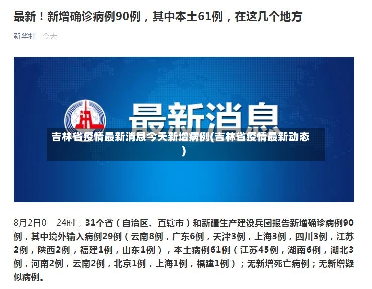 吉林省疫情最新消息今天新增病例(吉林省疫情最新动态)