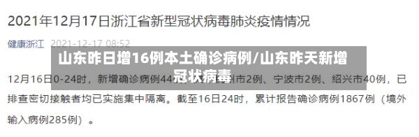 山东昨日增16例本土确诊病例/山东昨天新增冠状病毒-第3张图片