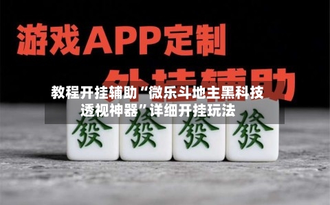 教程开挂辅助“微乐斗地主黑科技透视神器”详细开挂玩法-第2张图片