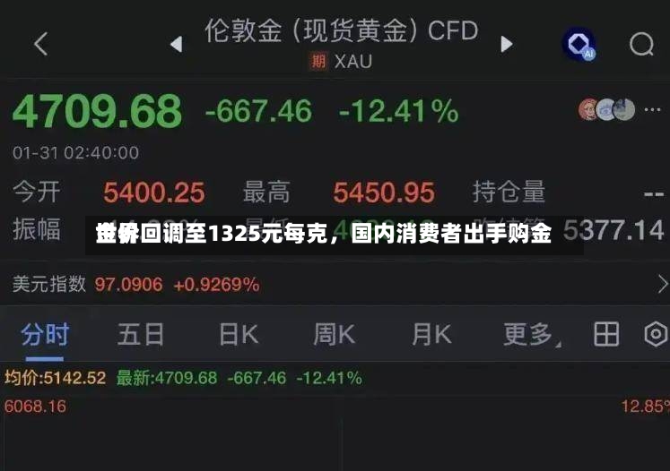世界金价回调至1325元每克	，国内消费者出手购金-第2张图片