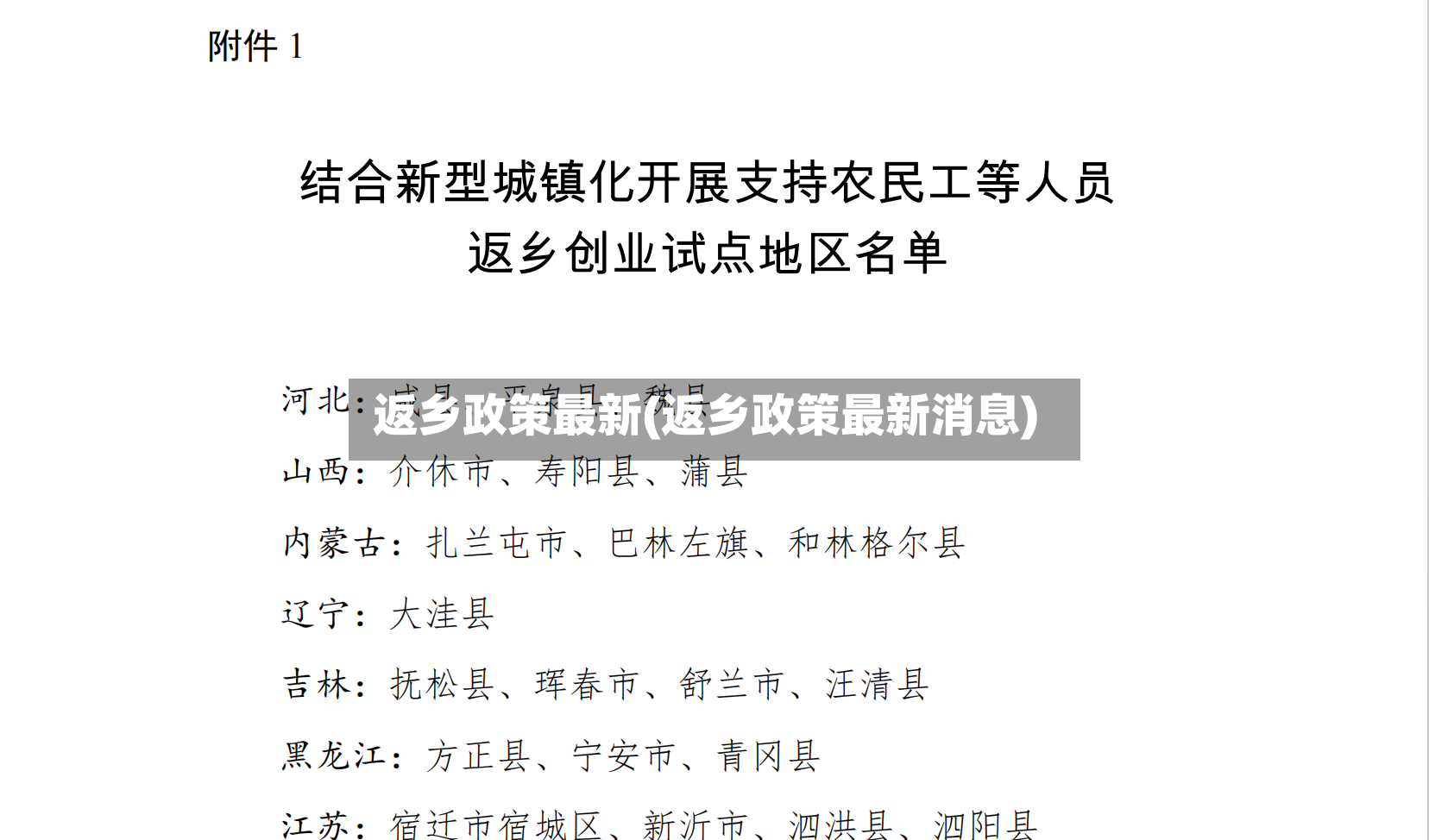返乡政策最新(返乡政策最新消息)-第2张图片