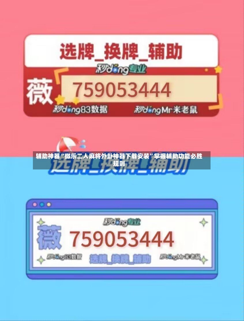 辅助神器“微乐二人麻将外卦神器下载安装”掌握辅助功能必胜规则-第3张图片