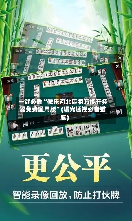 一键必胜“微乐河北麻将万能开挂器免费通用版”(曝光透视必备猫腻)-第2张图片