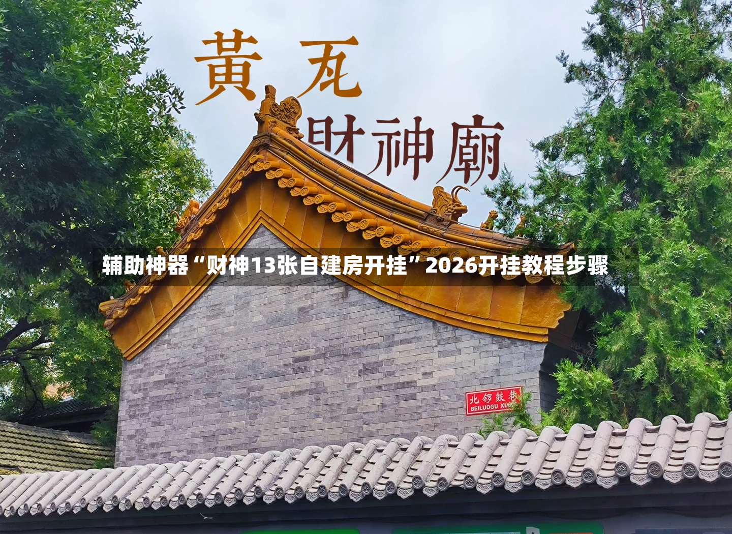 辅助神器“财神13张自建房开挂”2026开挂教程步骤-第3张图片