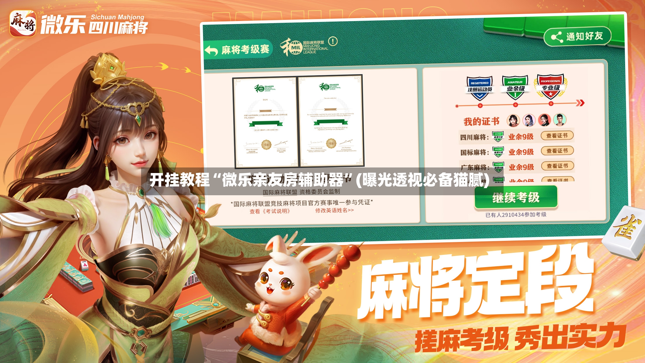 开挂教程“微乐亲友房辅助器”(曝光透视必备猫腻)-第2张图片