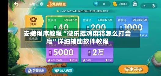 安装程序教程“微乐捉鸡麻将怎么打会赢”详细辅助软件教程-第2张图片