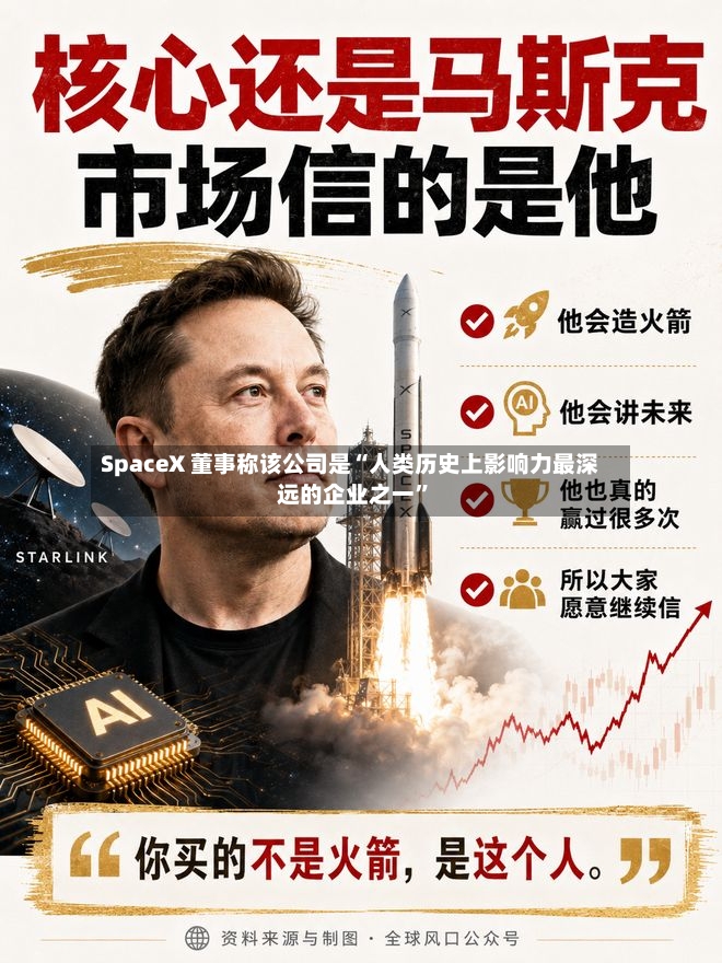 SpaceX 董事称该公司是“人类历史上影响力最深远的企业之一”-第3张图片