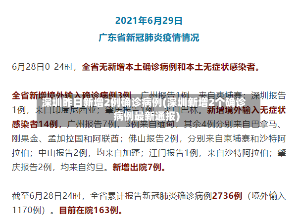 深圳昨日新增2例确诊病例(深圳新增2个确诊病例最新通报)