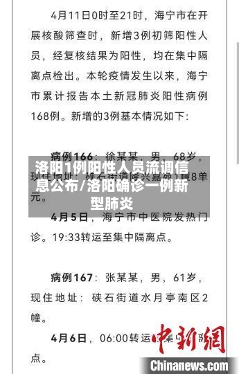 洛阳1例阳性人员流调信息公布/洛阳确诊一例新型肺炎
