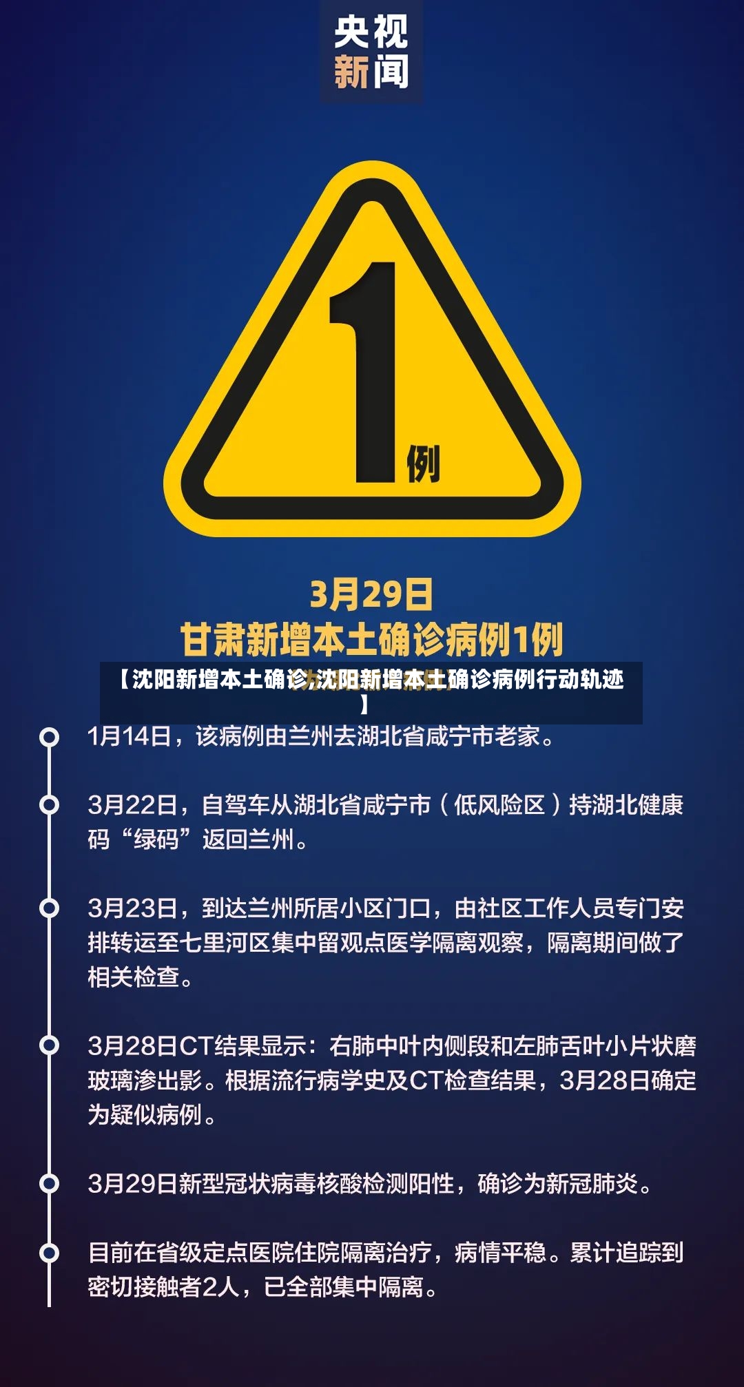 【沈阳新增本土确诊,沈阳新增本土确诊病例行动轨迹】
