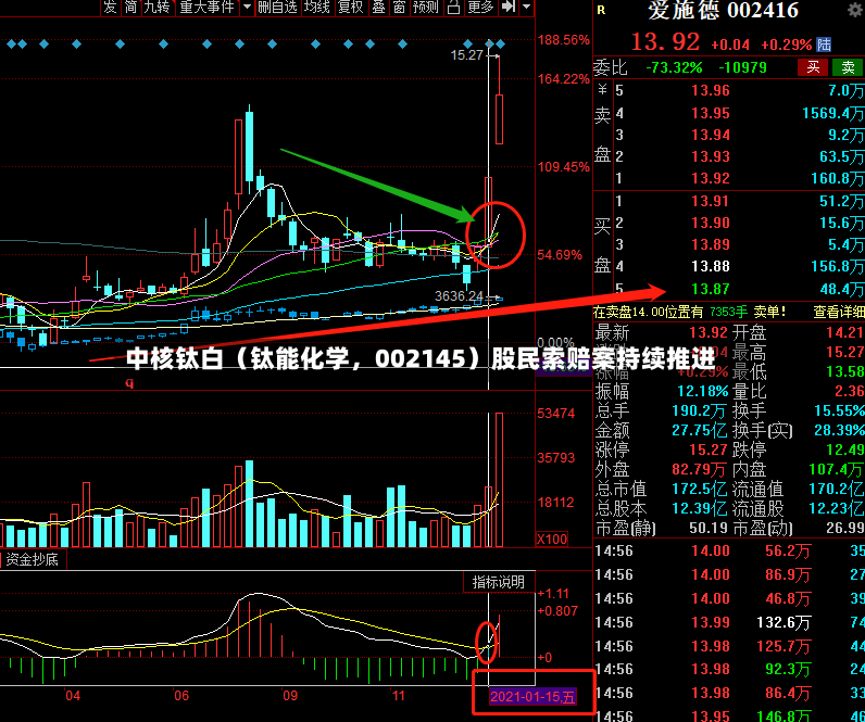 中核钛白（钛能化学，002145）股民索赔案持续推进