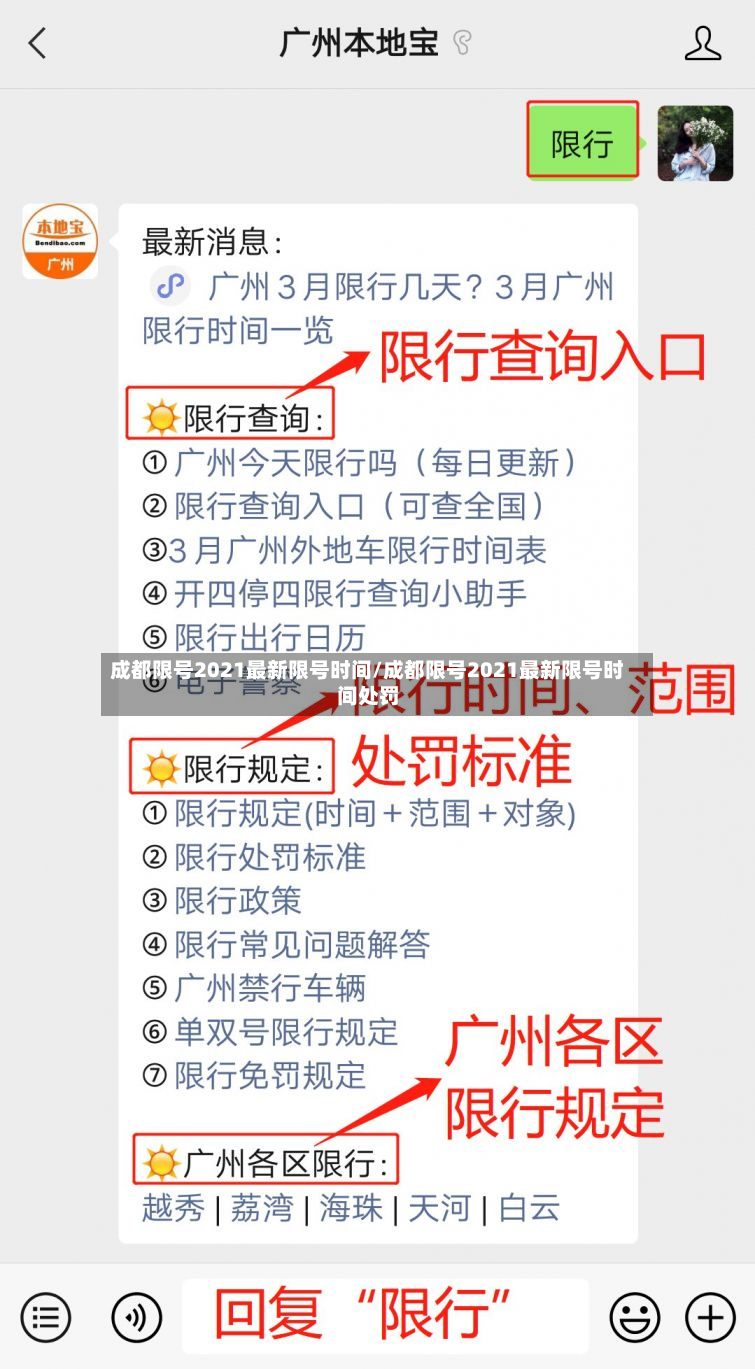 成都限号2021最新限号时间/成都限号2021最新限号时间处罚