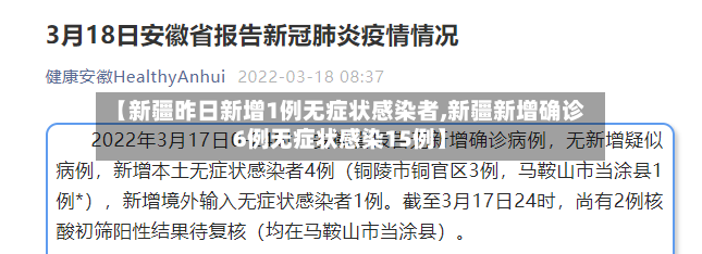 【新疆昨日新增1例无症状感染者,新疆新增确诊6例无症状感染15例】-第2张图片