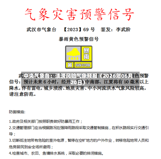 中央气象台：渍涝风险气象预报（2026年06月20日）-第3张图片