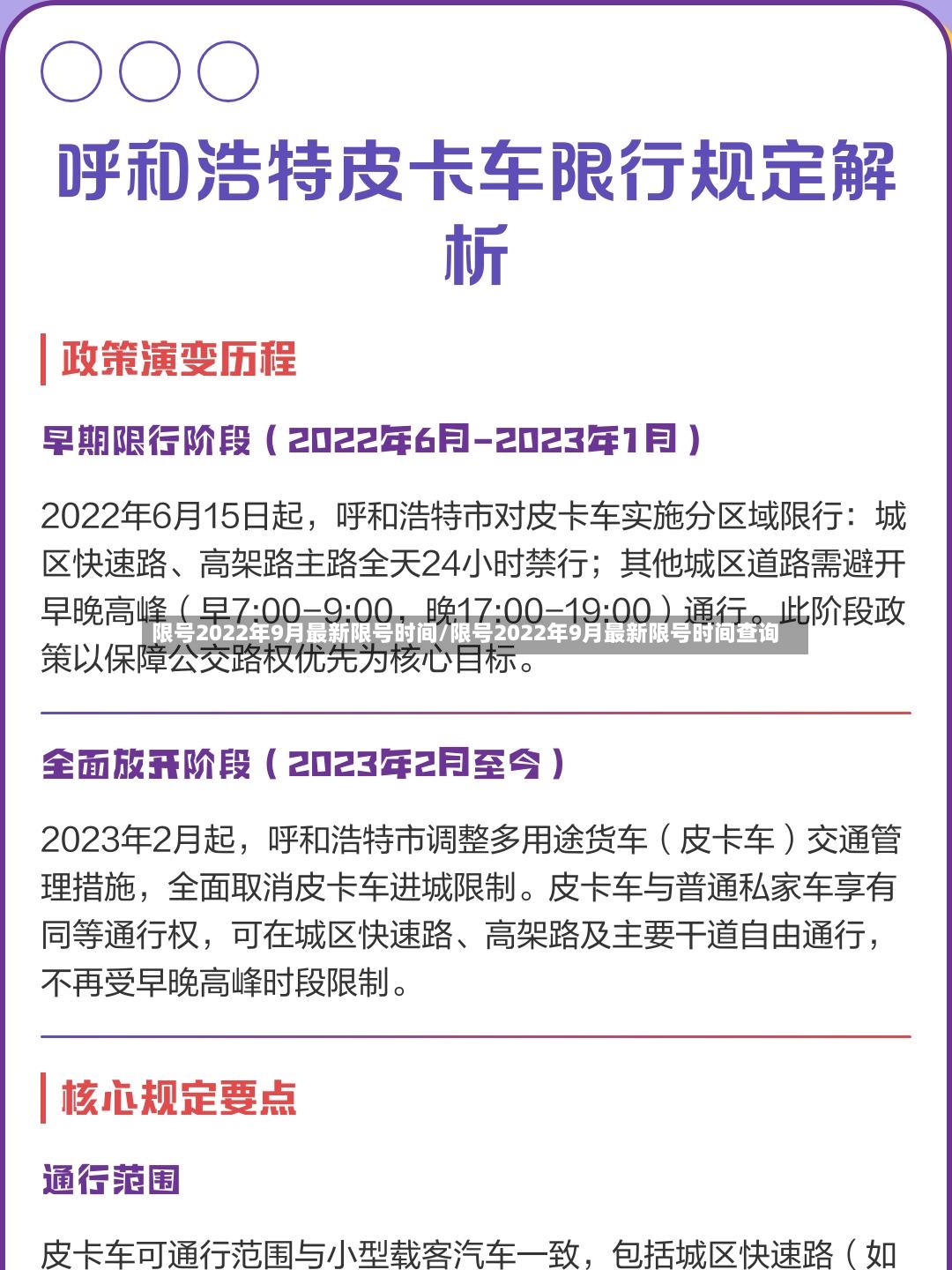 限号2022年9月最新限号时间/限号2022年9月最新限号时间查询