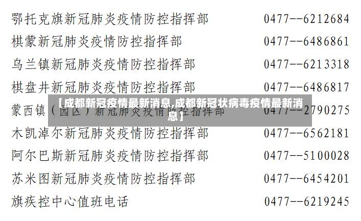【成都新冠疫情最新消息,成都新冠状病毒疫情最新消息】-第2张图片