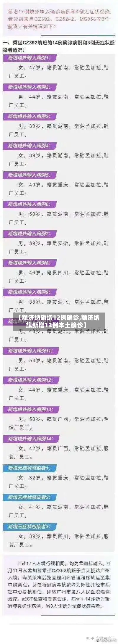 【额济纳旗增12例确诊,额济纳旗新增13例本土确诊】
