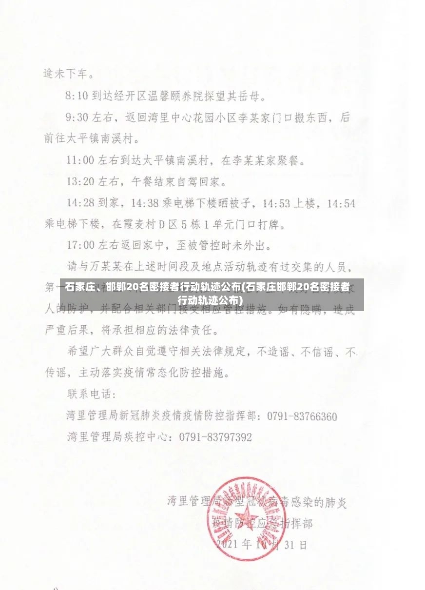 石家庄、邯郸20名密接者行动轨迹公布(石家庄邯郸20名密接者行动轨迹公布)-第2张图片