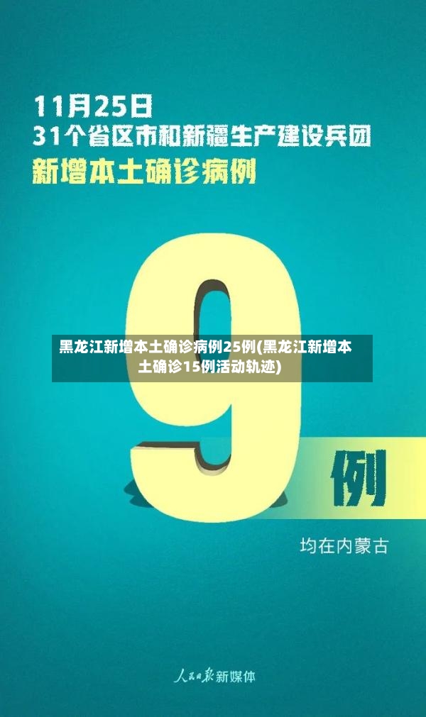 黑龙江新增本土确诊病例25例(黑龙江新增本土确诊15例活动轨迹)