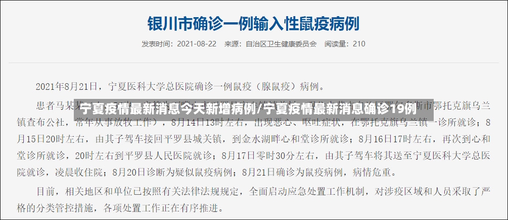 宁夏疫情最新消息今天新增病例/宁夏疫情最新消息确诊19例-第2张图片