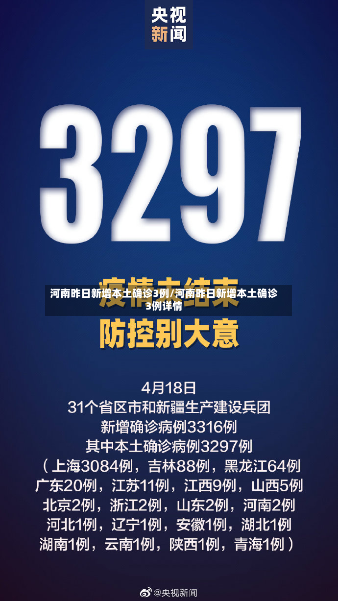 河南昨日新增本土确诊3例/河南昨日新增本土确诊3例详情