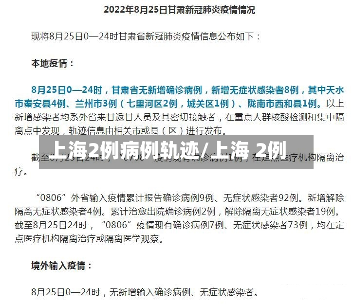 上海2例病例轨迹/上海 2例