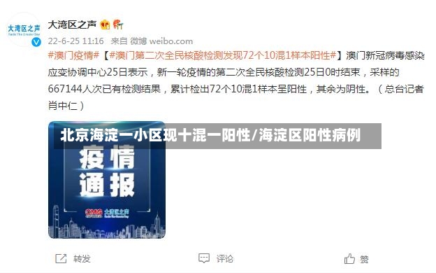 北京海淀一小区现十混一阳性/海淀区阳性病例-第2张图片