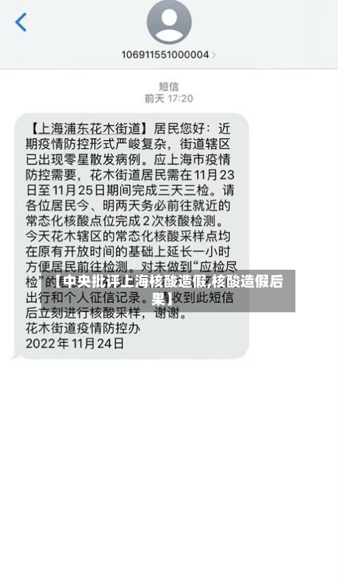 【中央批评上海核酸造假,核酸造假后果】-第3张图片