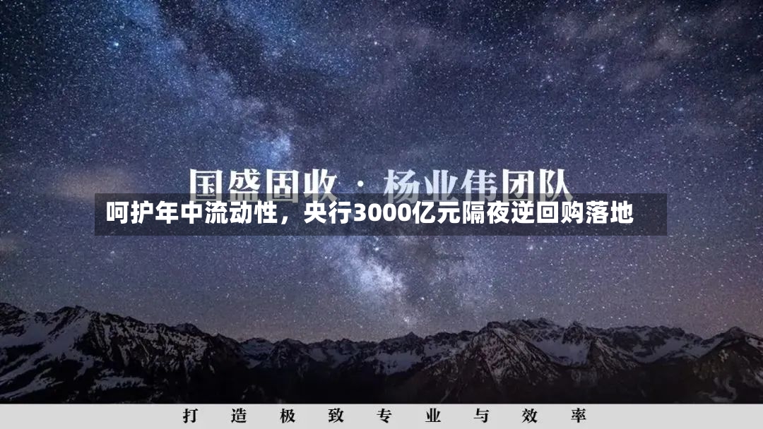 呵护年中流动性，央行3000亿元隔夜逆回购落地
