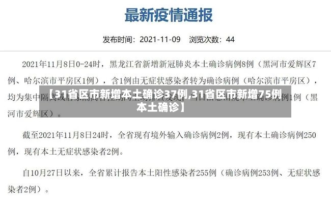 【31省区市新增本土确诊37例,31省区市新增75例本土确诊】-第2张图片
