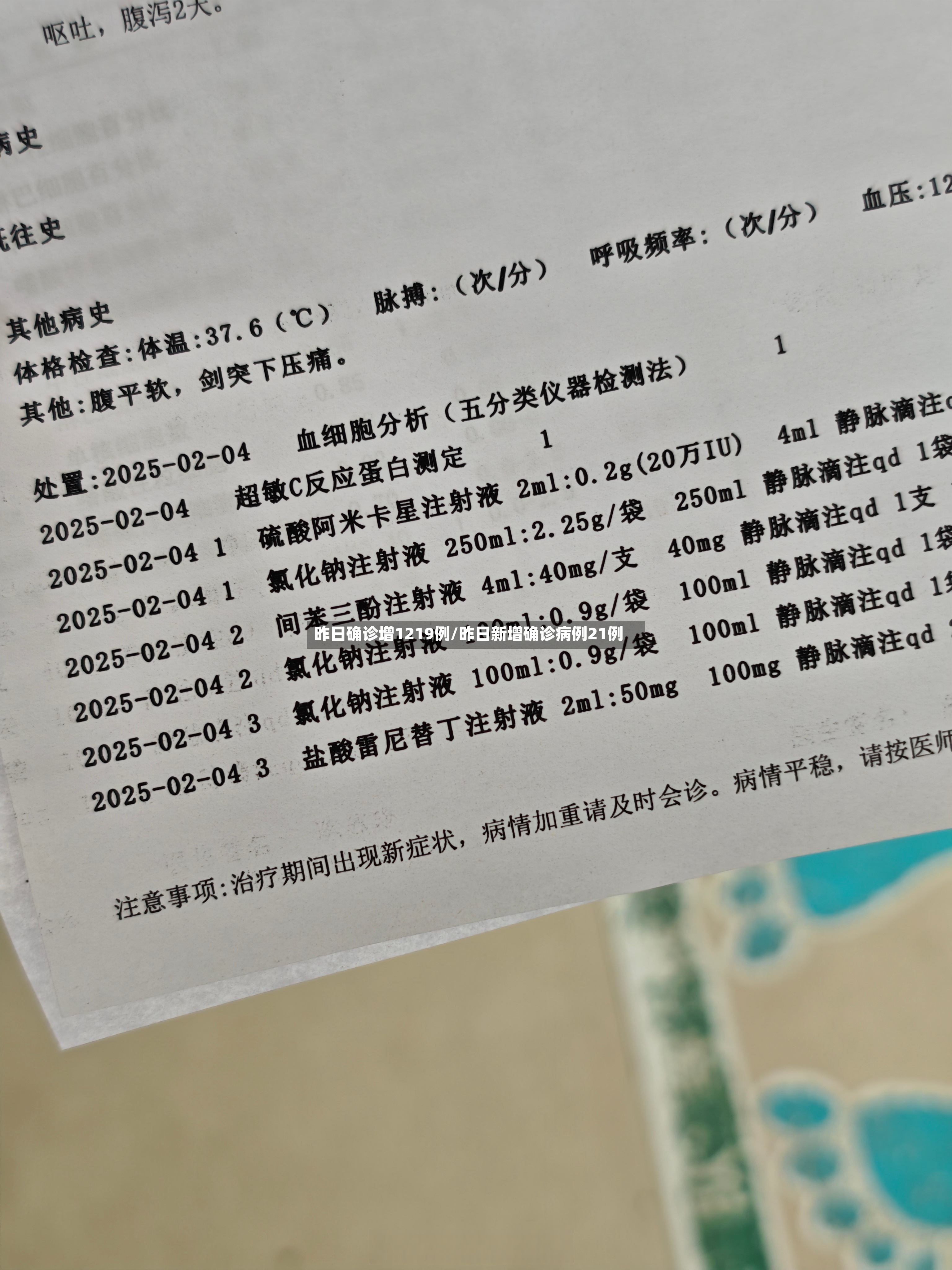 昨日确诊增1219例/昨日新增确诊病例21例