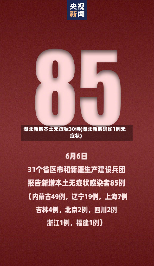 湖北新增本土无症状30例(湖北新增确诊1例无症状)-第3张图片