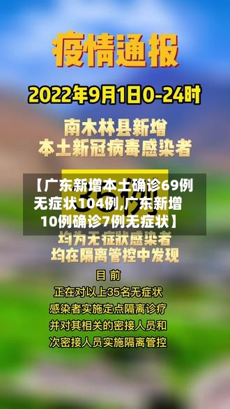 【广东新增本土确诊69例无症状104例,广东新增10例确诊7例无症状】