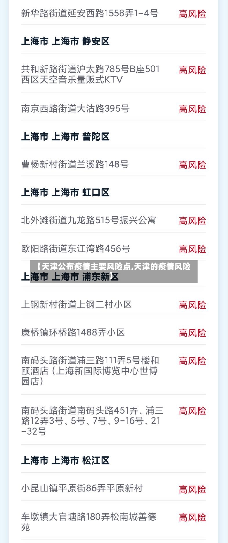 【天津公布疫情主要风险点,天津的疫情风险】-第2张图片