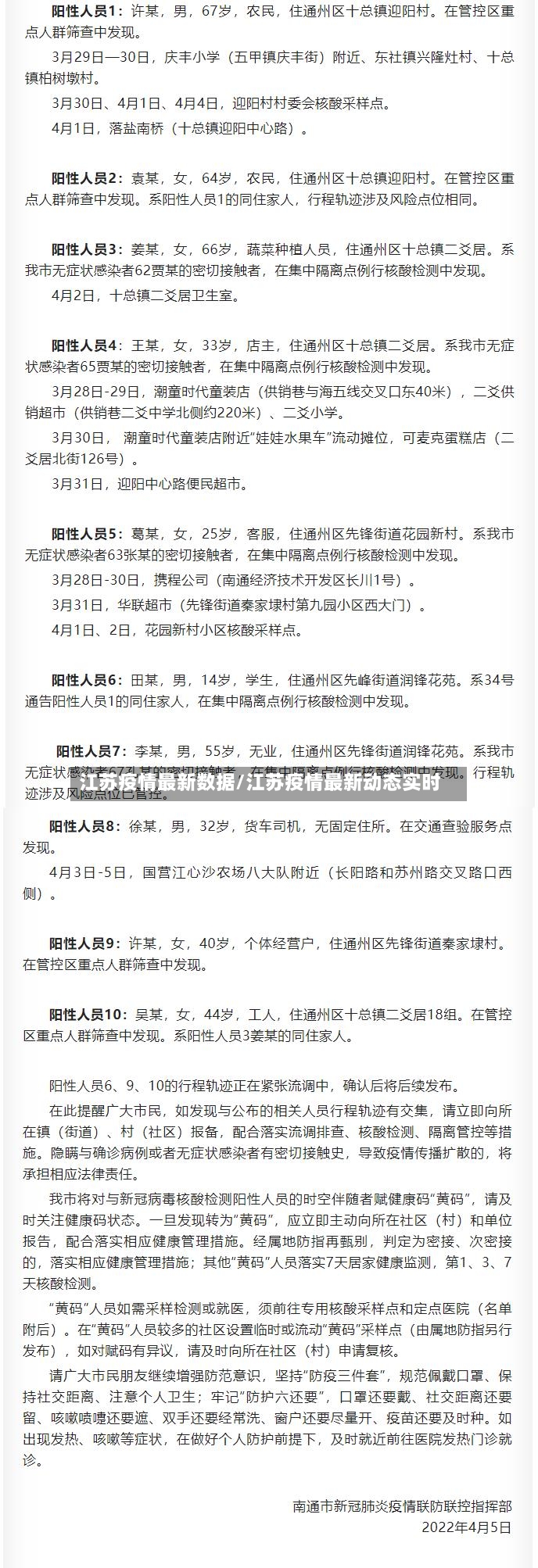 江苏疫情最新数据/江苏疫情最新动态实时