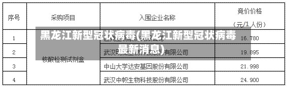 黑龙江新型冠状病毒(黑龙江新型冠状病毒最新消息)-第2张图片